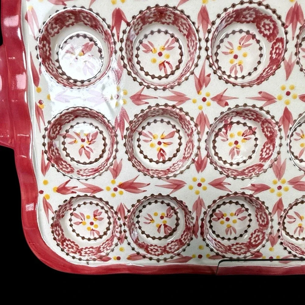 Temp-Tations Old World Red 24-Cup Muffin Pan 17x11